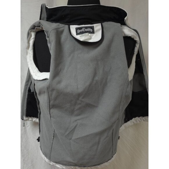 Boot Daddy Womems Medium White Zip Up Cowgirl Western Fleece Lined Logo Vest - Picture 11 of 15